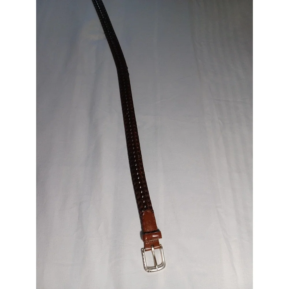 Belt Mens 32‎ Brown Leather Braided Woven Dress Casual Buckle Adjustable Classic